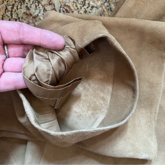 RALPH LAUREN Size 12 Tan Khaki 100% Suede Leather Classic Equestrian Flat-Front - Picture 15 of 16